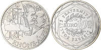 Frankreich 10 Euro Rhône-Alpes, STGL, Silber -