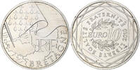 Frankreich 10 Euro Bretagne, Paris, UNZ, Silber, KM:1648 -