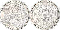 Frankreich 10 Euro Paris, UNZ, Silber, KM:1675 -