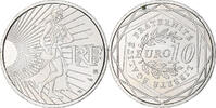 Frankreich 10 Euro Paris, UNZ, Silber, KM:1675 -