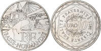 Frankreich 10 Euro Basse Normandie, Paris, UNZ, Silber, KM:1729 -