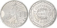 Frankreich 10 Euro Paris, Semeuse, UNZ+, Silber -