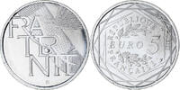 Frankreich 5 Euro Fraternité, Paris, UNZ, Silber -