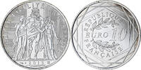 Frankreich 10 Euro Monnaie de Paris, Hercule, UNZ+, Silber -