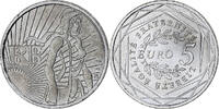 Frankreich 5 Euro Monnaie de Paris, Semeuse, UNZ, Silber, KM:1534 -