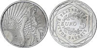 Frankreich 5 Euro Monnaie de Paris, Semeuse, UNZ, Silber, KM:1534 -