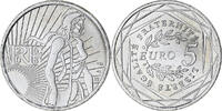 Frankreich 5 Euro Monnaie de Paris, Semeuse, STGL, Silber, KM:1534 -