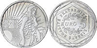 Frankreich 5 Euro Monnaie de Paris, Semeuse, STGL, Silber, KM:1534 -