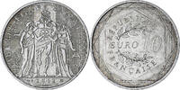 Frankreich 10 Euro Paris, Hercule, UNZ, Silber, Gadoury:EU590, KM:2073 -