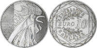 Frankreich 10 Euro Monnaie de Paris, Coq, UNZ, Silber, Gadoury:EU656 -