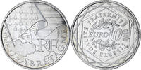 Frankreich 10 Euro Bretagne, Paris, VZ+, Silber, KM:1648 -
