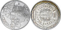 Frankreich 10 Euro Aquitaine, Paris, UNZ, Silber, KM:1727 -
