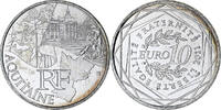 Frankreich 10 Euro Aquitaine, Paris, UNZ, Silber, KM:1727 -