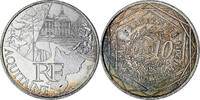 Frankreich 10 Euro Aquitaine, Paris, UNZ+, Silber, KM:1727 -