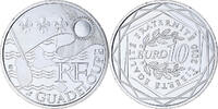 Frankreich 10 Euro Guadeloupe, Paris, STGL, Silber, Gadoury:EU399 -