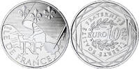 Frankreich 10 Euro Ile de France, Paris, STGL, Silber, KM:1657 -