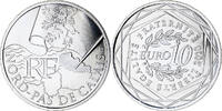 Frankreich 10 Euro Nord-Pas de Calais, Paris, STGL, Silber, KM:1664 -