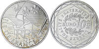 Frankreich 10 Euro Ile de France, Paris, UNZ, Silber, KM:1657 -