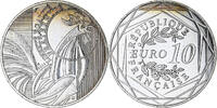 Frankreich 10 Euro Coq, Paris, UNZ+, Silber -