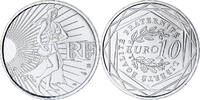 Frankreich 10 Euro Monnaie de Paris, Semeuse, STGL, Silber -