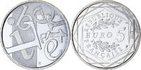 Frankreich 5 Euro Liberté, Paris, STGL, Silber -
