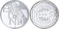 Frankreich 5 Euro Fraternité, STGL, Silber, Gadoury:EU647 -