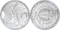 Frankreich 10 Euro Monnaie de Paris, Semeuse, UNZ+, Silber -
