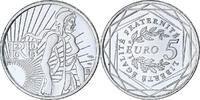 Frankreich 5 Euro Semeuse, Monnaie de Paris, UNZ+, Silber, KM:1534 -