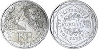Frankreich 10 Euro Picardie, Paris, UNZ+, Silber, KM:1882 -