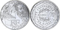 Frankreich 10 Euro Picardie, Paris, STGL, Silber, KM:1882 -
