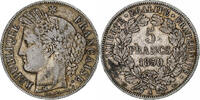 Frankreich 5 Francs Münze, Cérès, Paris, S+, Silber, KM:761.1 -