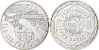 Frankreich 10 Euro Ile de France, Paris, STGL, Silber, KM:1739 -