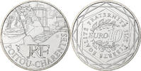 Frankreich 10 Euro Poitou-Charentes, Paris, STGL, Silber, KM:1748 -