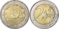 Portugal 2 Euro Mendes Pinto, Bi-Metallic, UNZ+ -