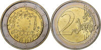 Finnland 2 Euro 30 ans Drapeau européen, Bi-Metallic, UNZ+, KM:New -