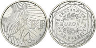 Frankreich 15 Euro Semeuse, Silber, UNZ, Gadoury:2, KM:1535 -