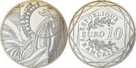 Frankreich 10 Euro Coq, Monnaie de Paris, Silber, UNZ+ -
