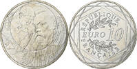 Frankreich 10 Euro Centenaire du décès d'Auguste Rodin, Silber, VZ -