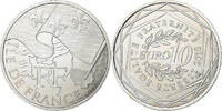Frankreich 10 Euro Île-de-France, Paris, Silber, VZ+, KM:1657 -
