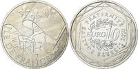 Frankreich 10 Euro Île-de-France, Paris, Silber, UNZ, KM:1657 -