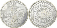 Frankreich 15 Euro Semeuse, Silber, UNZ, Gadoury:2, KM:1535 -