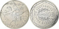 Frankreich 10 Euro Euros des régions, Rhône-Alpes, Paris, Silber -