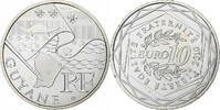 Frankreich 10 Euro Euros des régions, Guyane, Paris, Silber, STGL -