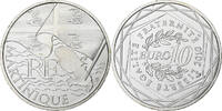 Frankreich 10 Euro Euros des régions, Martinique, Paris, Silber, STGL -