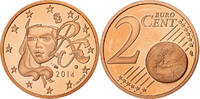 Frankreich 2 Euro Cent Copper Plated Steel -