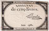 Frankreich 5 Livres 10 brumaire de l'an 2 - (31 octobre 1793), 13581, SS -