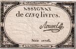 Frankreich 5 Livres 10 brumaire de l'an 2 - (31 octobre 1793), 21028, SS -