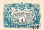 Frankreich 5 Francs B, Union Économique du Littoral, Nice, UNZ- -