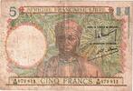French West Africa 5 Francs Undated (1943), S -