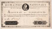 Frankreich 50 Livres 1791-06-19, 10A, SS -